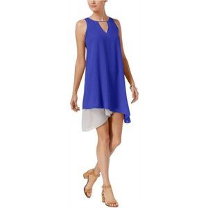 Bar III Two Tone Keyhole Women's Sleeveless Shift Dress XS